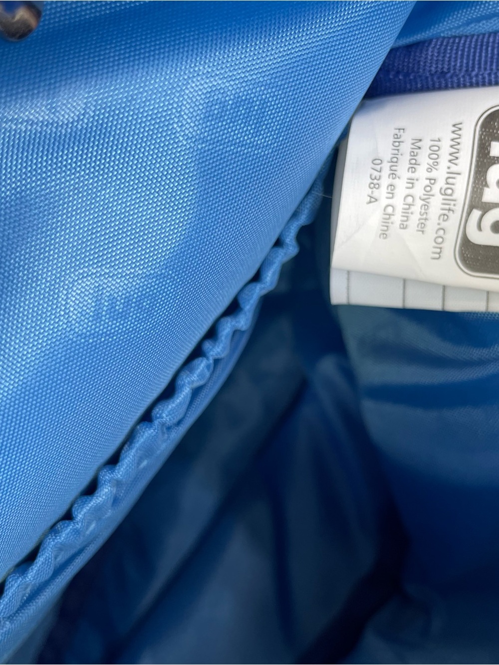 NEW Lug Tuk Tuk Travel Bag Cobalt Blue Quilted Pockets Stroller Straps NWT - Picture 13 of 16